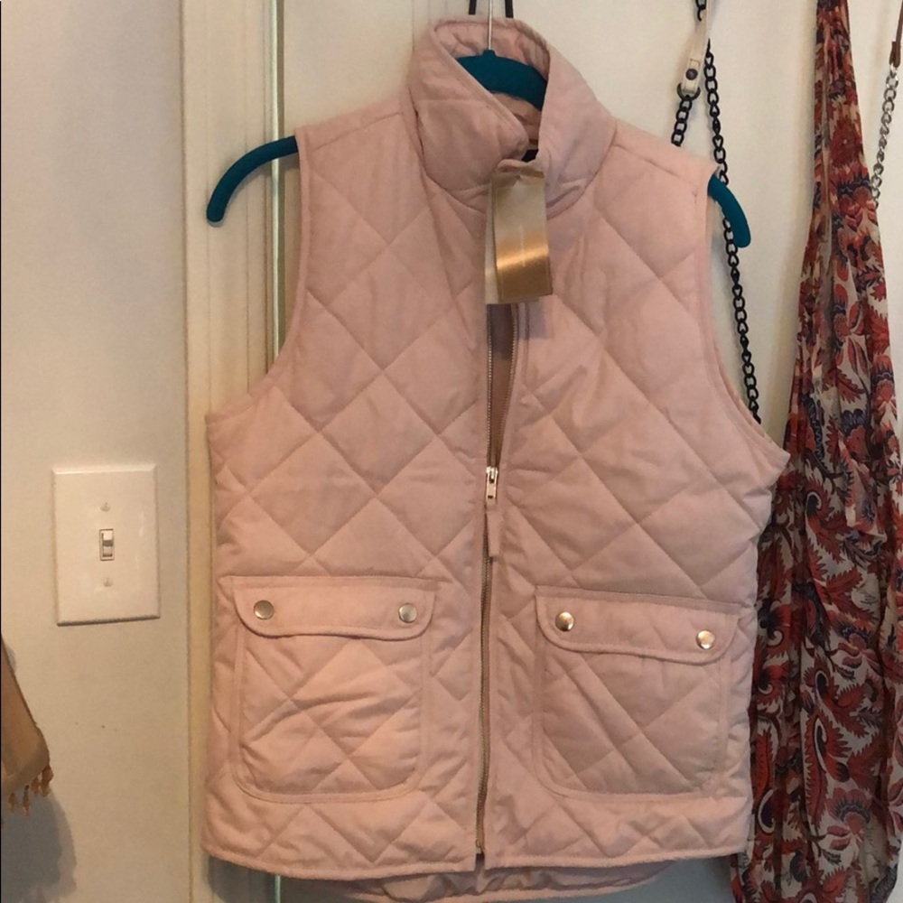 Pink puffer vest